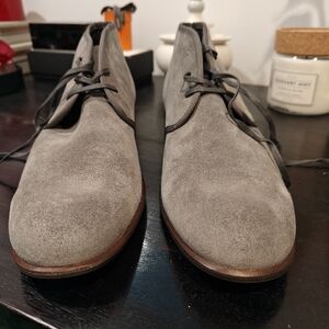 John Varvatos Grey Suede boots 10M NWOT